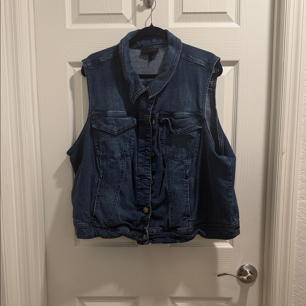 Eloquii Blue Denim Vest